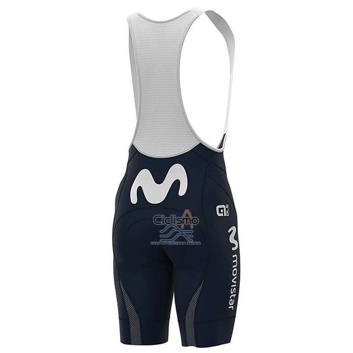 Movistar Ropa Ciclismo Culotte Corto 2020 Mangas Cortas Blanco Azul